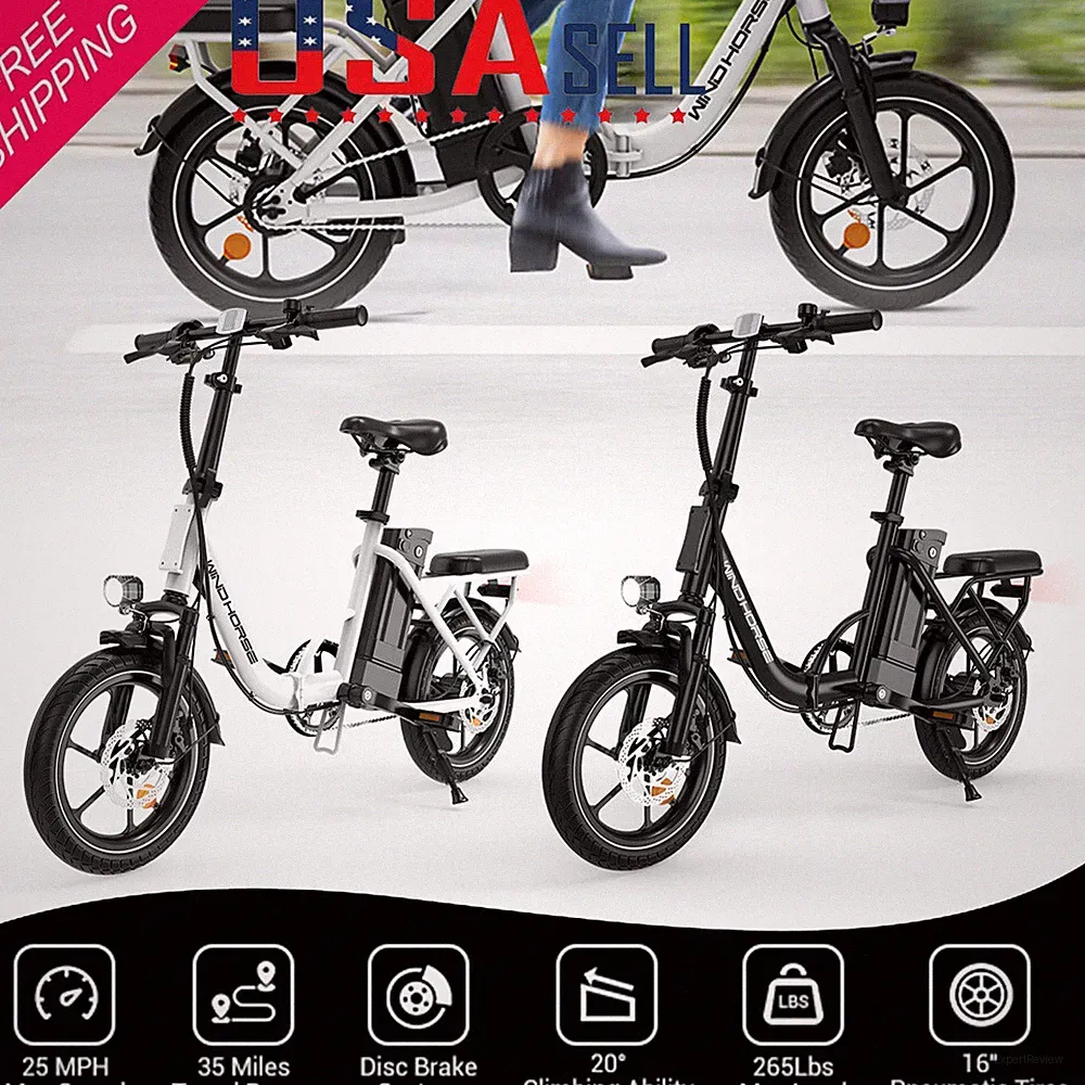 Adults Commuter E-bike 630W Peak Motor Folding 36V 8Ah Electric Bicycle Scooter