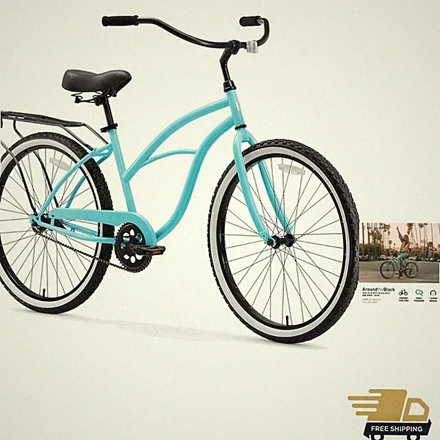 Around The Block Women's Cruiser - Fashionable 26 Inch Bike, Lightweight & Easy
