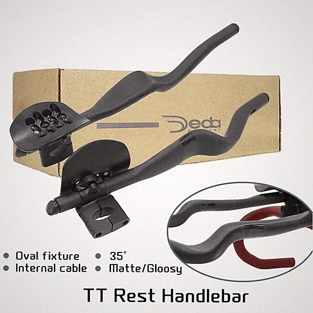 Bicycle Triathlon Time Trial, Bike 35° Extended TT Rest Handle Carbon Aero Bar