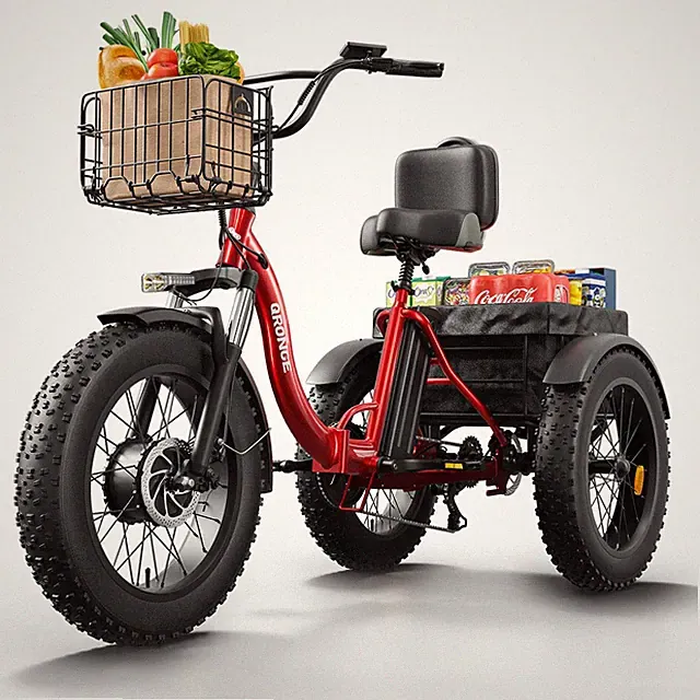 Electric Trike for Adults 960W Peak 36V 15AH Folding Ebike 50 Miles 20" Fat Tire