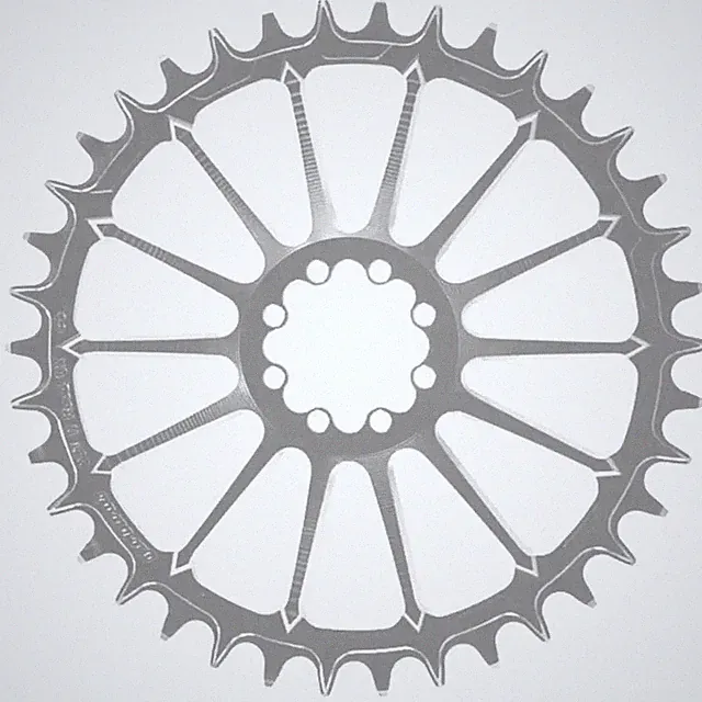Garbaruk 1x 8-Bolt Road/Gravel Chainring. Silver