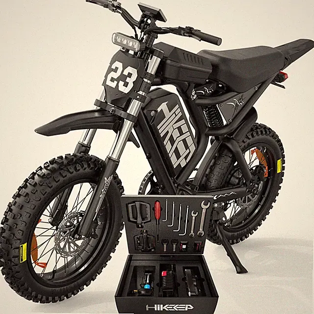Hikeep 3000W Peak Electric Dirt Bike 20 inch E-Mountain bike 52V 40Ah for Adults