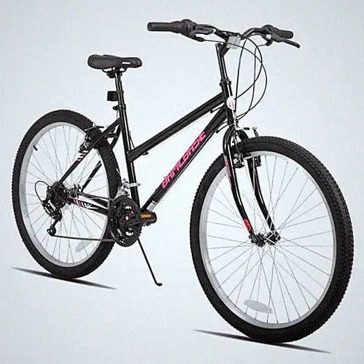 HILAND Bamcbase Womens Mountain Bike, 24 26 Inch 18 Speeds Hybrid 26 inch black