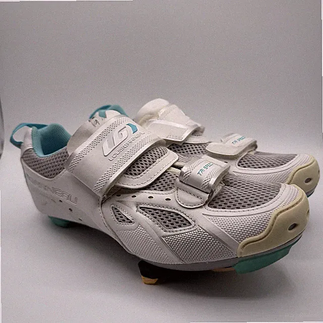 Louis Garneau Tri Speed Cycling Shoes White Hook Loop Womens EU 39 US 8
