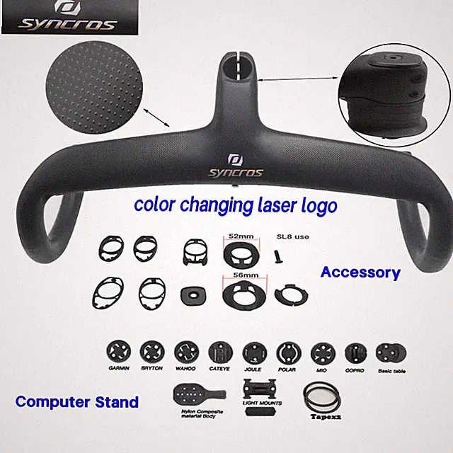 Road Bike Carbon Handlebar Internal Cable Routing Cockpit Di2 Drop Handlebar