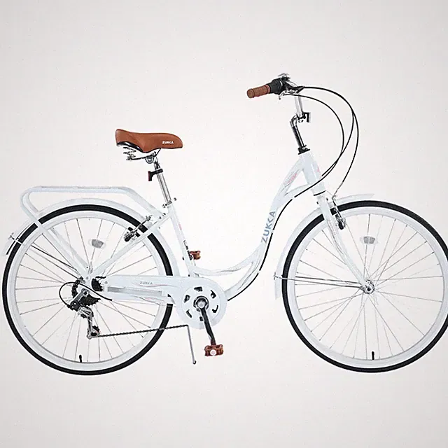 ZUKKA 26 inch 7 Speed Womens Beach Cruiser Bike for Women's Bike ,White